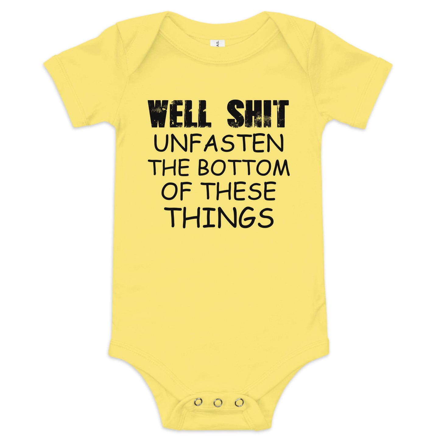 Unfasten the Bottom Baby short sleeve one piece
