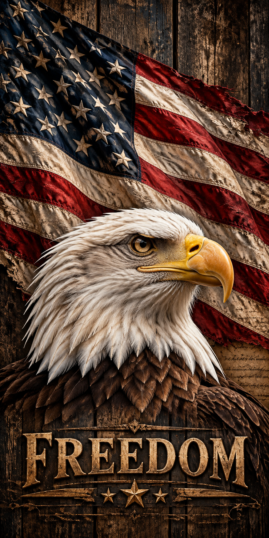Bald Eagle Freedom Cornhole Board Wraps hole-free artwork