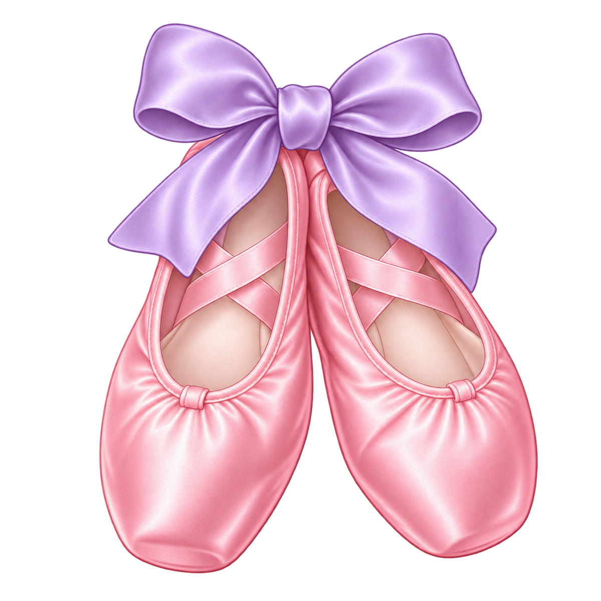 Ballet Slipper Bow standalone decal only