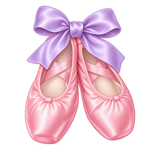 Ballet Slipper Bow standalone decal only