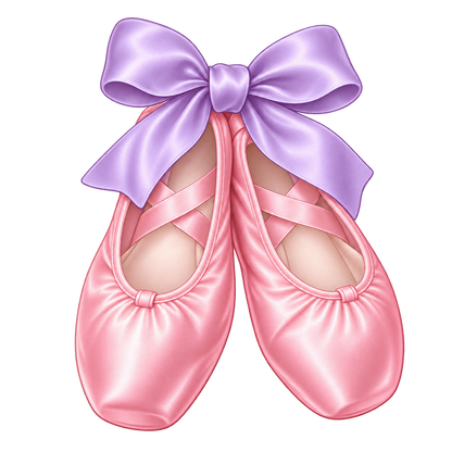 Ballet Slipper Bow standalone decal only