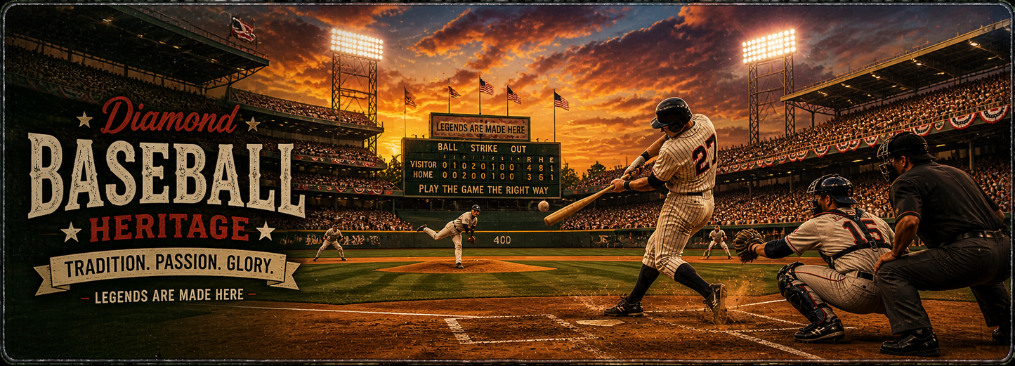 Baseball Diamond Heritage Desk Mat
