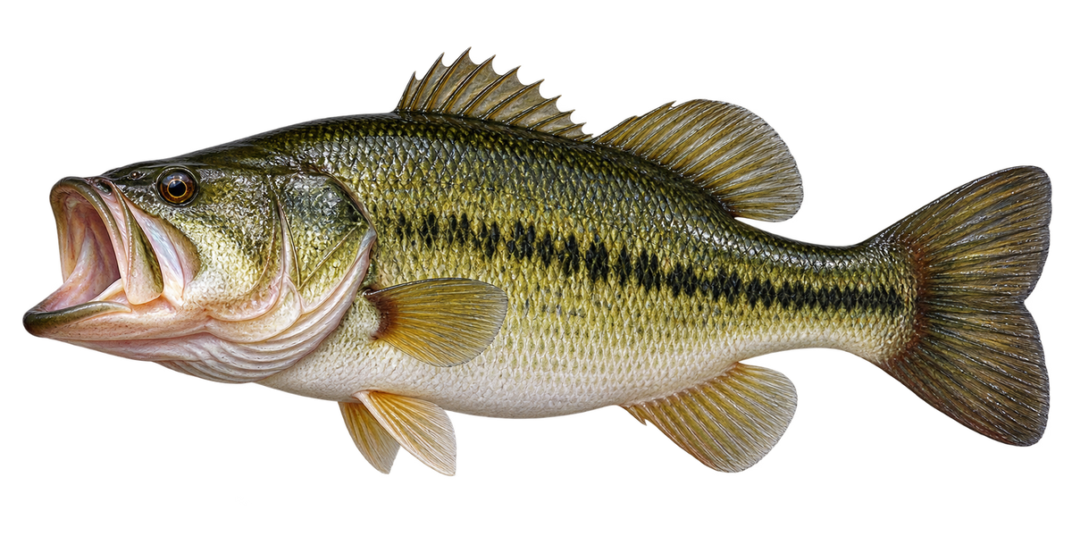 Largemouth Bass Realistic Large Wall Decal transparent artwork