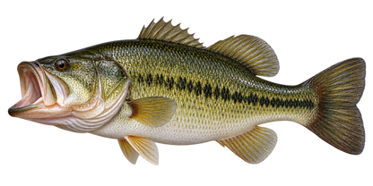 Largemouth Bass Realistic Large Wall Decal transparent artwork