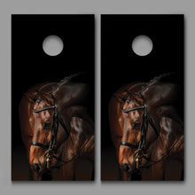 Bay Horse Black Design Corn Hole Board Decal Wrap