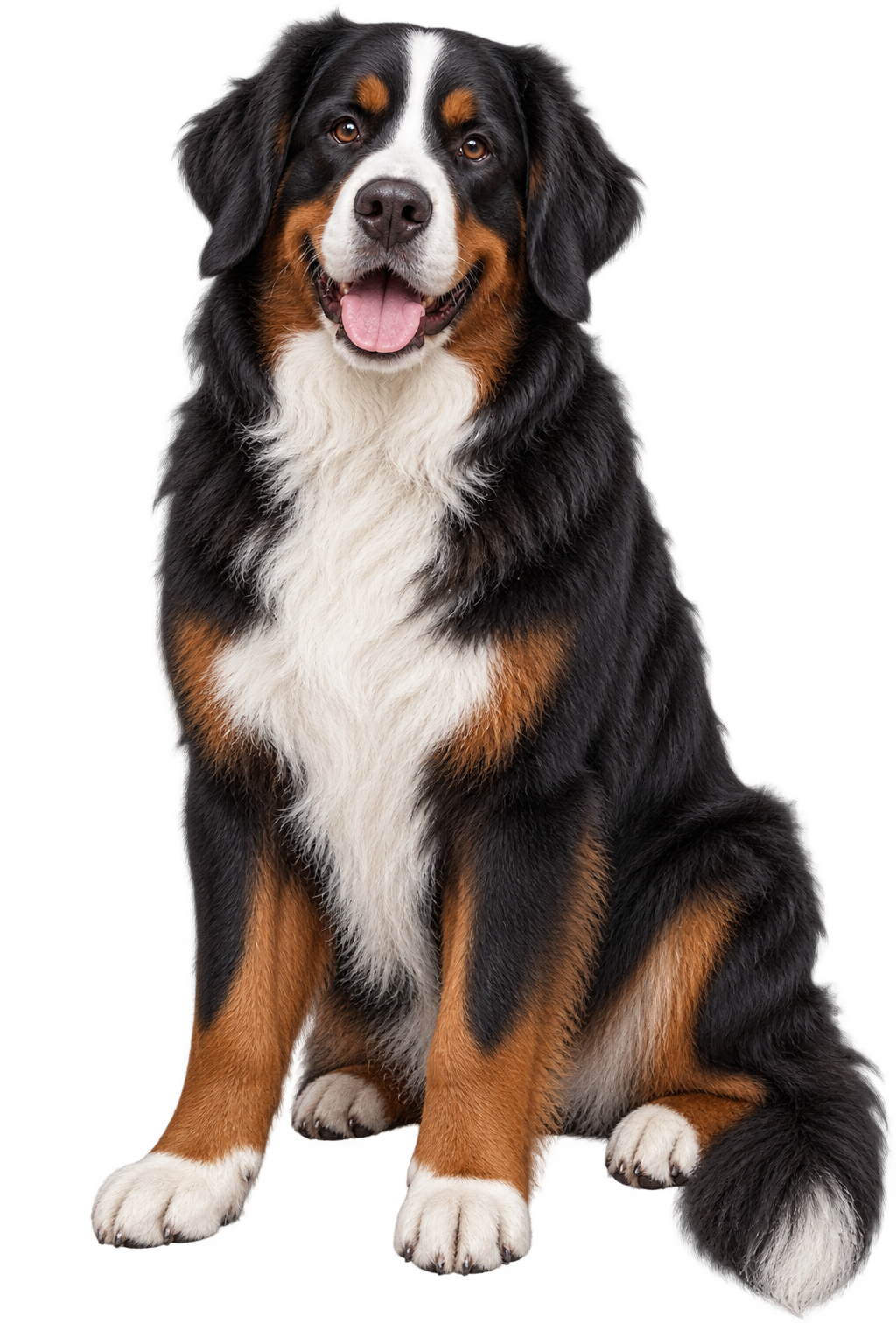 Bernese Mountain Dog realistic full body contour cut dog decal artwork