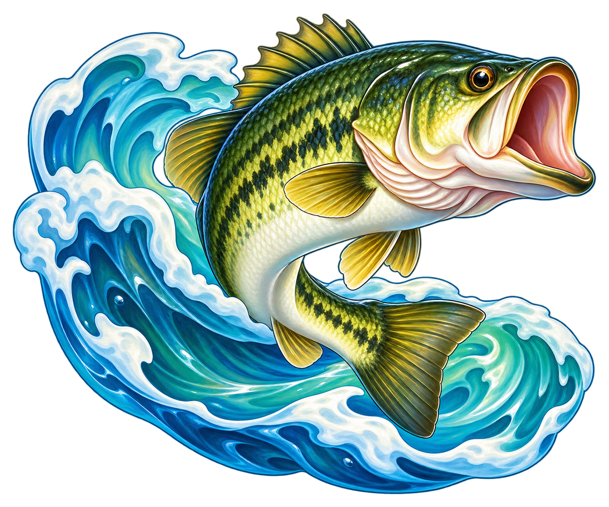 Big Catch Bass standalone decal only