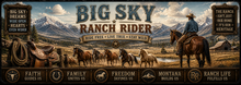 Big Sky Ranch Rider Desk Mat