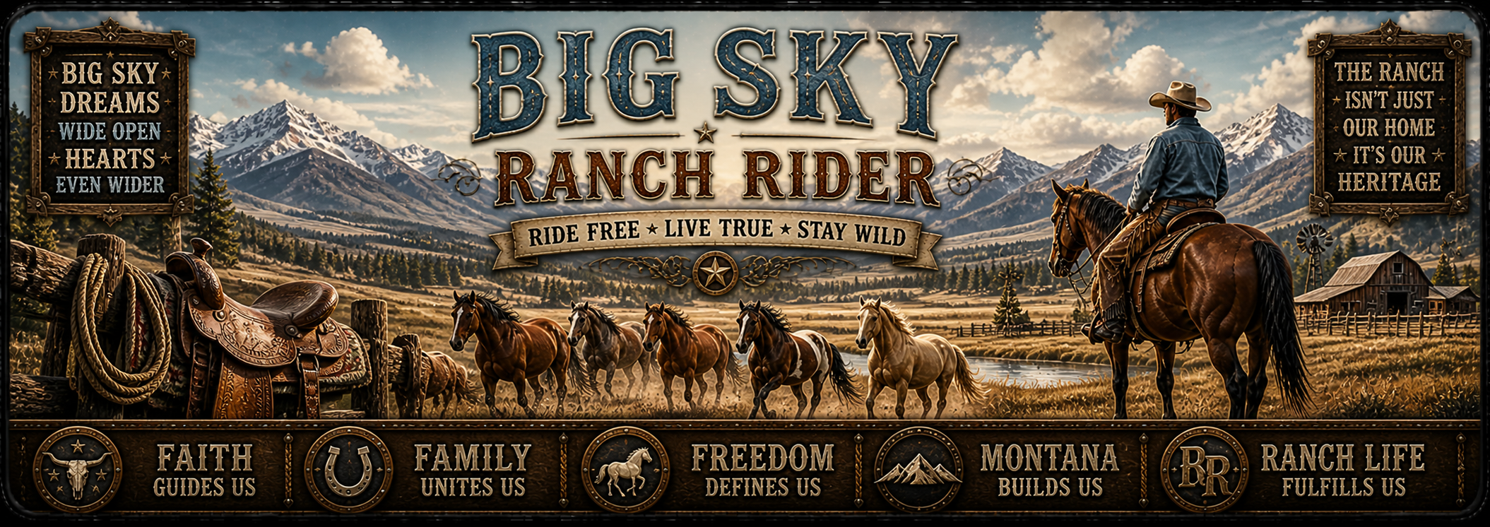 Big Sky Ranch Rider Desk Mat