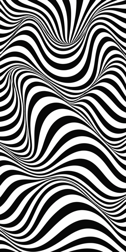 Black and White Wave cornhole wrap hole-free artwork