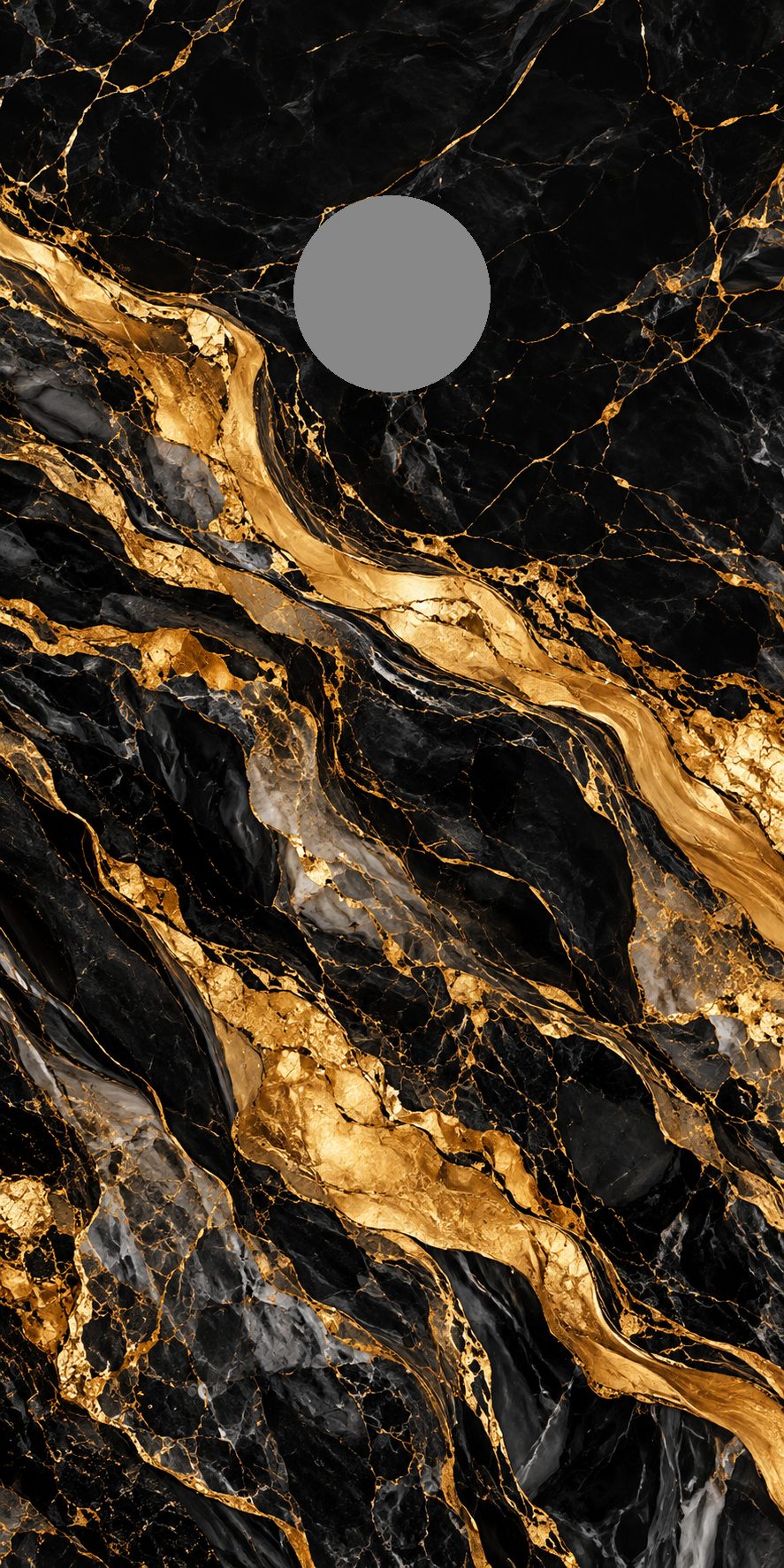Black Gold Marble regulation gray hole-position proof marker