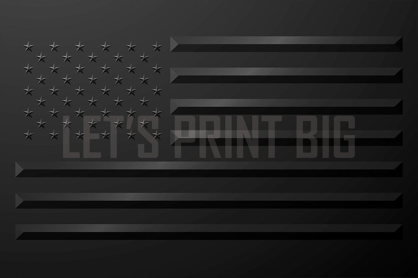 Black American Flag Wallpaper Raised Effect Wall Mural proof