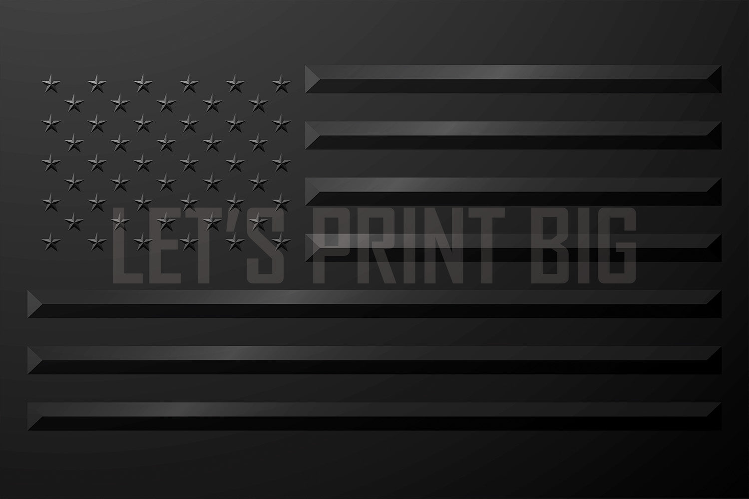 Black American Flag Wallpaper Raised Effect Wall Mural proof