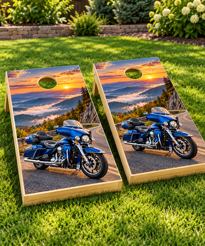 Blue Ridge Motorcycle Escape installed board mockup; boards not included