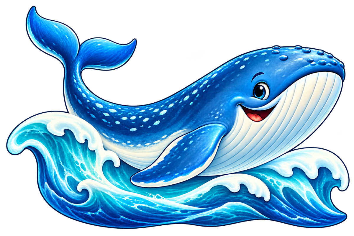 Blue Whale Voyage standalone decal only