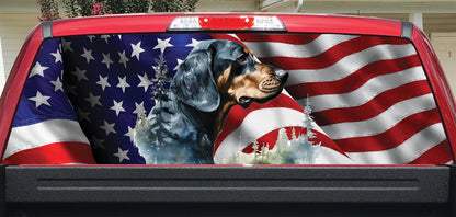 Blue Tick Hound Coon Hunter Rear Window Decal