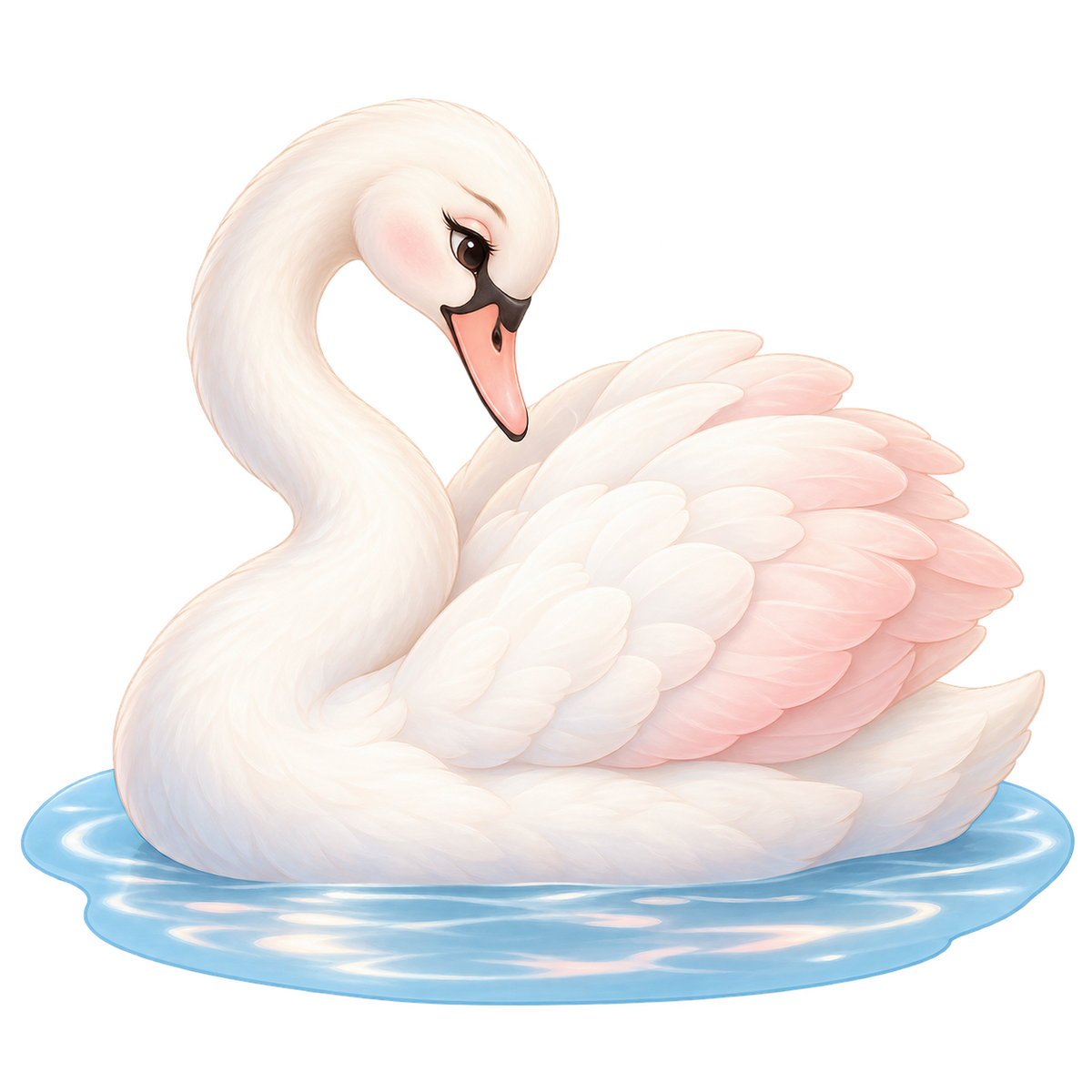 Blush Swan standalone decal only