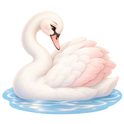 Blush Swan standalone decal only
