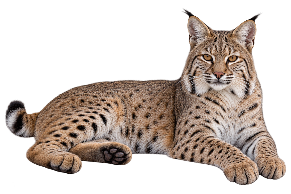 Woodland Bobcat Realistic Large Wall Decal transparent artwork