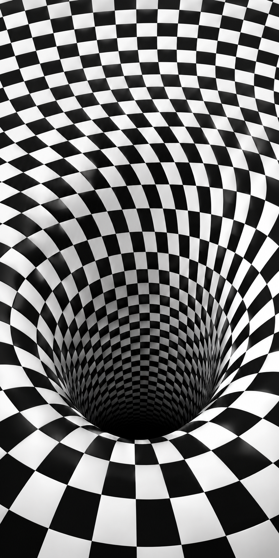 Bottomless Checkerboard Vortex cornhole wrap hole-free artwork