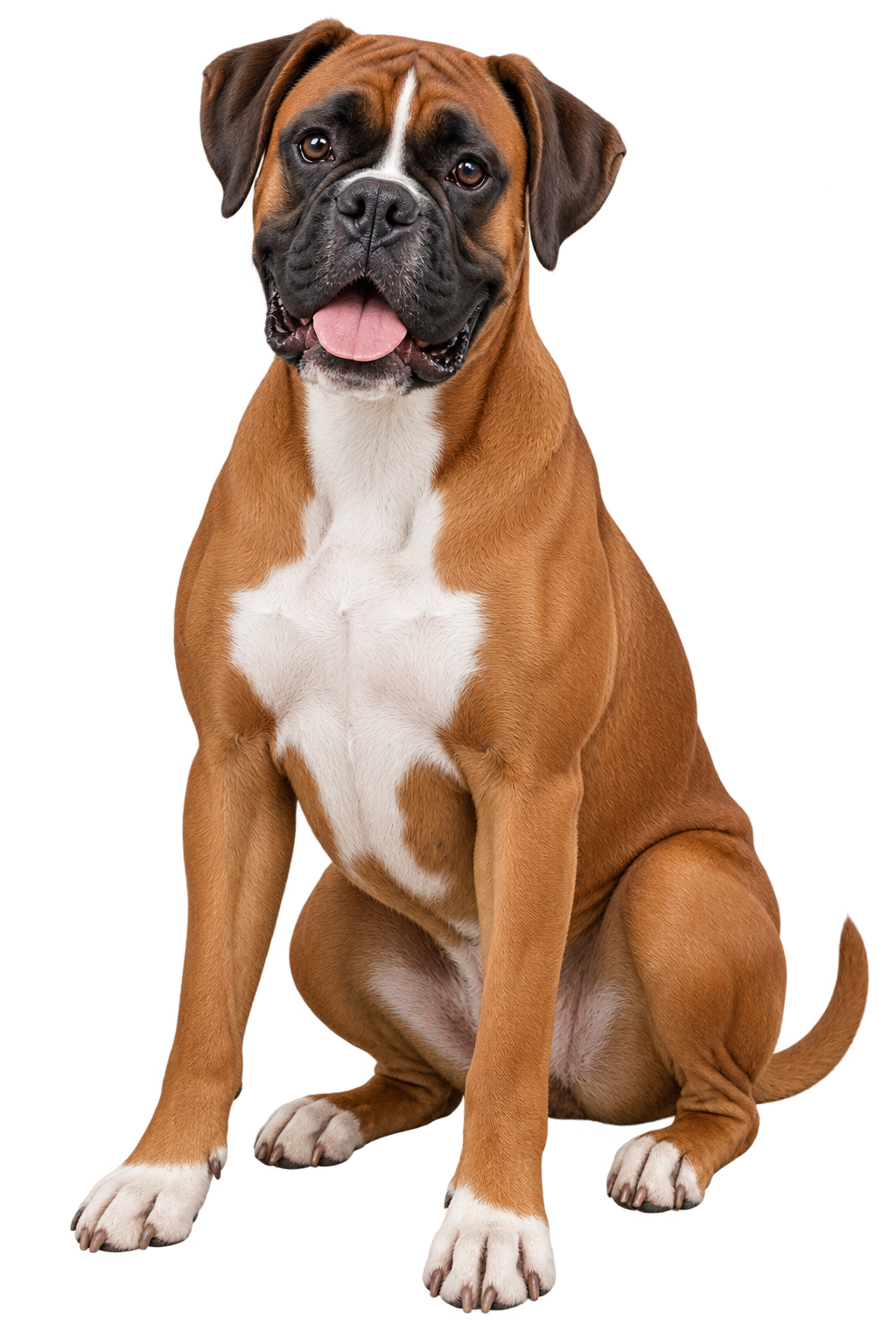 Boxer realistic full body contour cut dog decal artwork