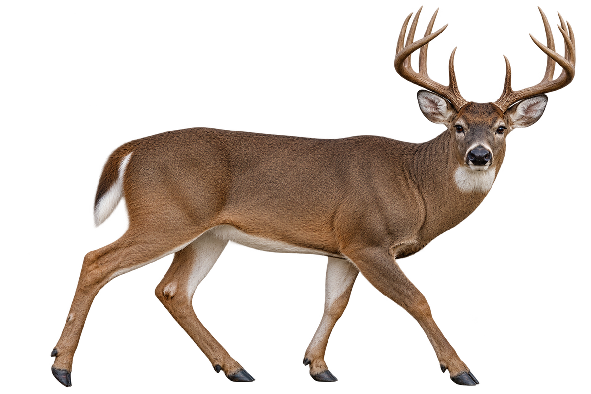 Majestic Whitetail Buck Realistic Large Wall Decal isolated transparent artwork