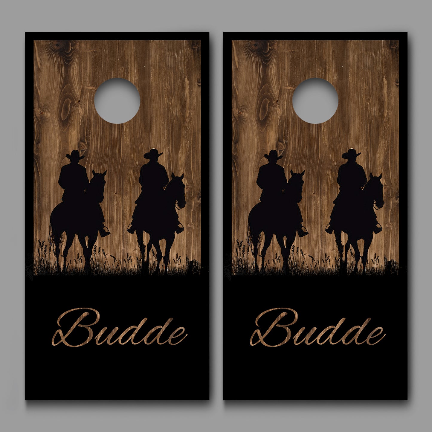 Horseback Riders Cowboys Customized With Your Name Corn Hole Wrap