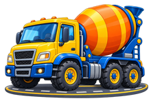 Build Crew Cement Mixer standalone decal only