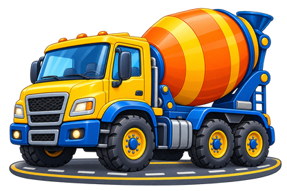 Build Crew Cement Mixer standalone decal only