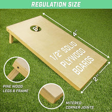 Solid Wood Premium Corn Hole Set Regulation Sized 4 foot x 2 foot