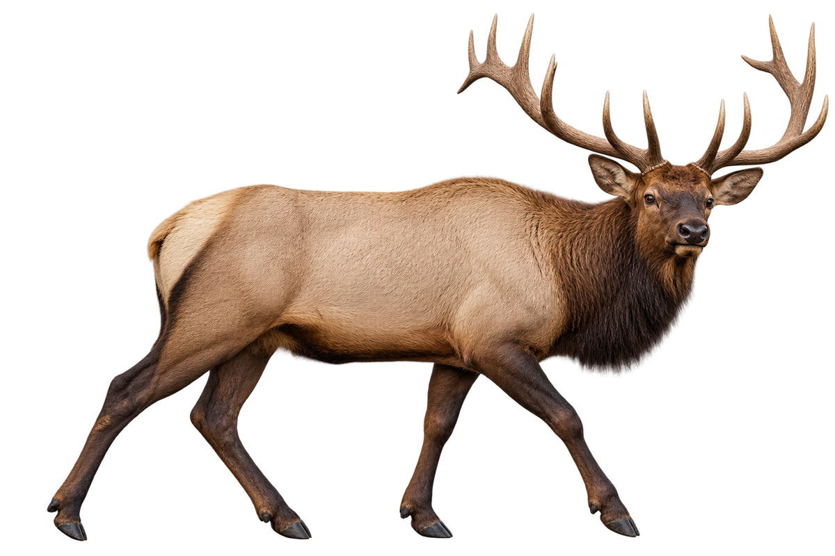 Bull Elk Realistic Large Wall Decal transparent artwork
