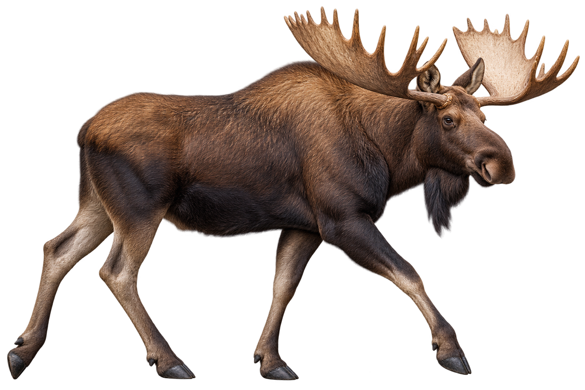 Bull Moose Realistic Large Wall Decal transparent artwork