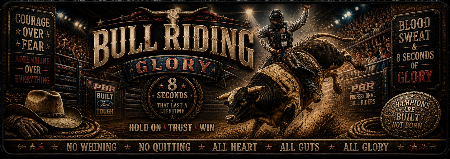 Bull Riding Glory Desk Mat