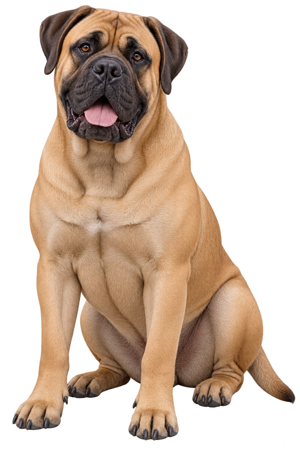 Bullmastiff realistic full body contour cut dog decal artwork