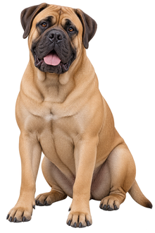 Bullmastiff realistic full body contour cut dog decal artwork