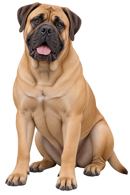 Bullmastiff realistic full body contour cut dog decal artwork