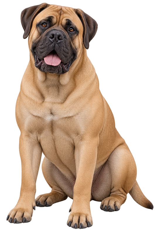 Bullmastiff realistic full body contour cut dog decal artwork