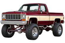 Burgundy & Cream Classic Lifted Truck Contour Cut Decal – Indoor or Outdoor transparent artwork