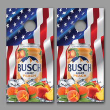 Busch Light Peach Design B Corn Hole Board Decal Wrap