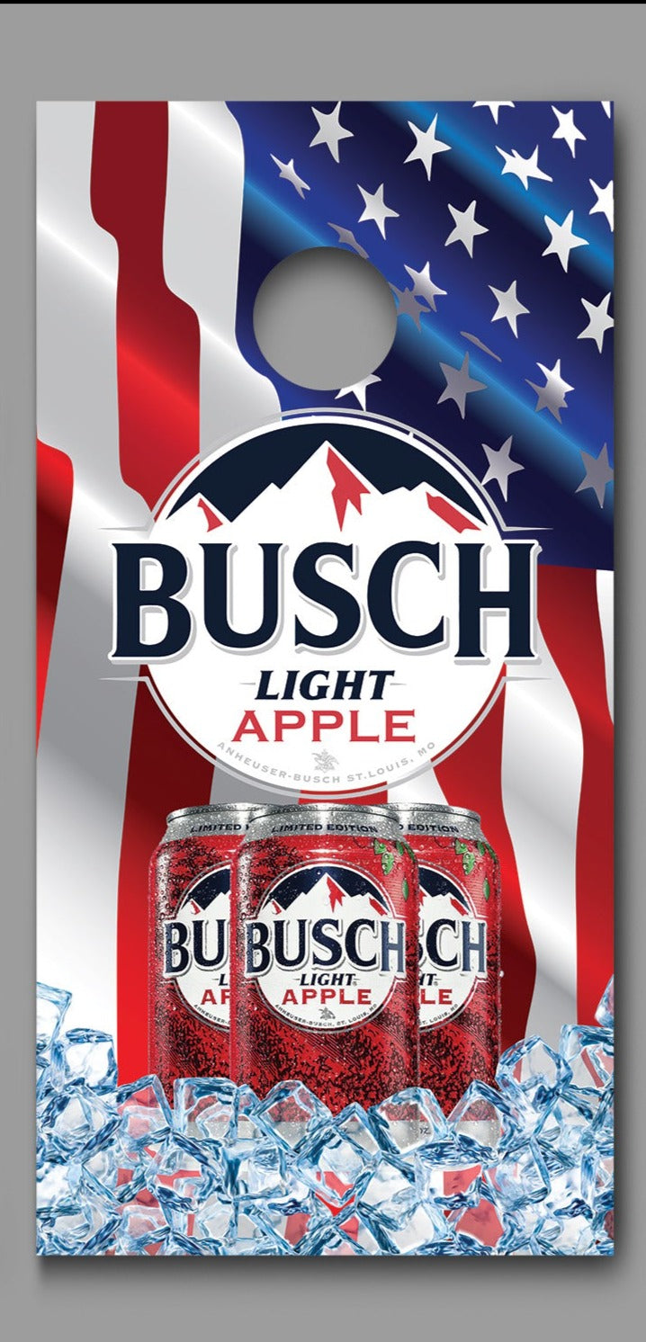 Busch Light Cornhole Apple Corn Hole Board Decal Wrap single