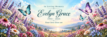 Butterflies of Remembrance personalized memorial desk mat — sample name and dates