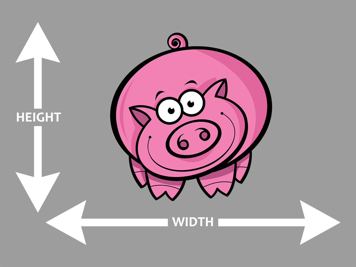 Cartoon Pig Wall Art Decal