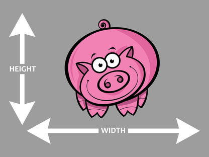 Cartoon Pig Wall Art Decal