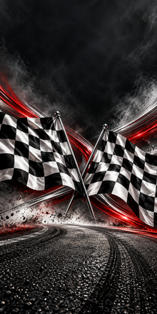 Checkered Flag Racing cornhole wrap artwork without a hole