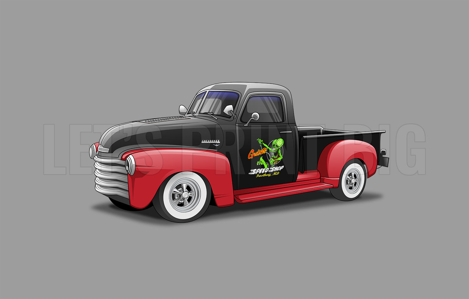 1949 Chevy Truck Pickup Car Art Wall Decal removeable PROOF