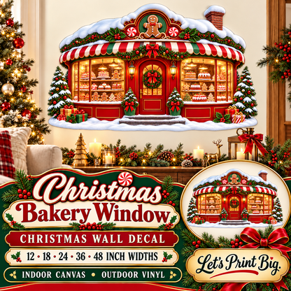 Christmas Bakery Window summary – 12 to 48 inch widths