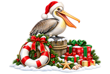 Christmas Coastal Pelican standalone artwork