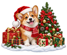 Christmas Corgi standalone decal only