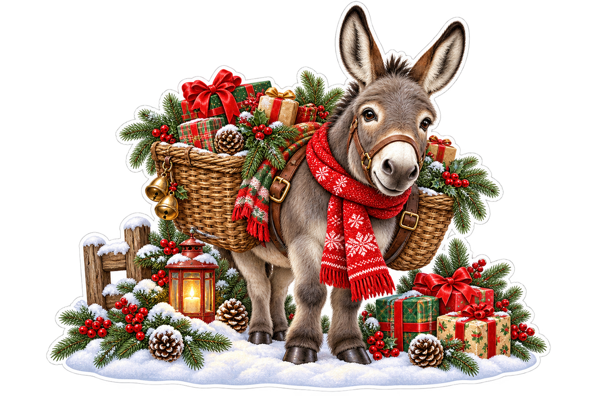 Christmas Country Donkey standalone artwork