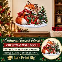 Christmas Fox and Friends summary – 12 to 48 inch widths